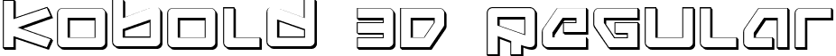 Kobold 3D Regular font - kobold3d.ttf