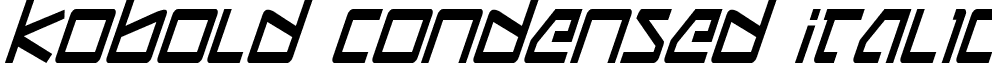 Kobold Condensed Italic font - koboldci.ttf