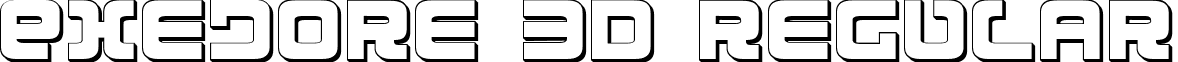 Exedore 3D Regular font - exedore3d.ttf