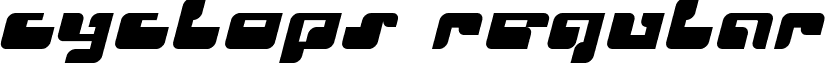 Cyclops Regular font - Cyclops.ttf