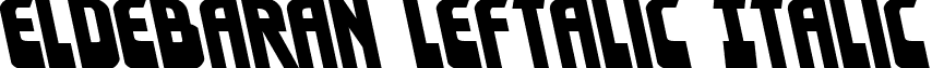Eldebaran Leftalic Italic font - eldebaranleft.ttf