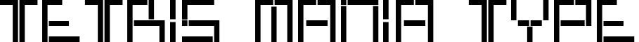 Tetris Mania Type font - Tetris Mania Type.ttf