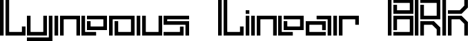 Lyneous Linear BRK font - lyneousl.ttf