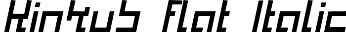 Kinkub flat Italic font - KINKI___.TTF