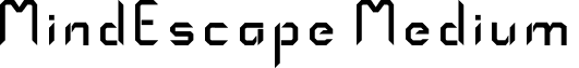 MindEscape Medium font - MindEscape1.ttf