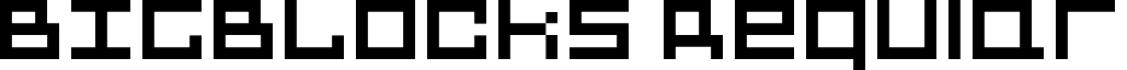 BIGBLOCKS Regular font - bigblocks.ttf