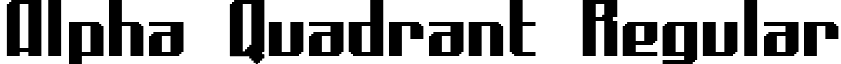 Alpha Quadrant Regular font - AlphaQuadrant.ttf