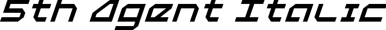 5th Agent Italic font - 5thagenti.ttf