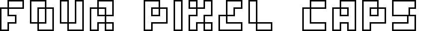 four pixel caps font - four_pixel_caps_outline.ttf