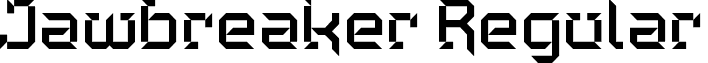 Jawbreaker Regular font - Jawbreaker.ttf