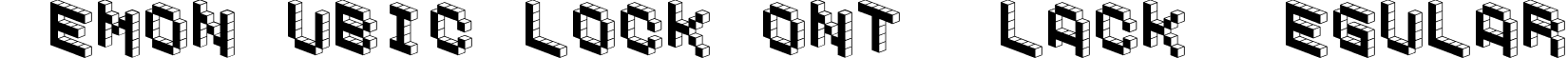 DemonCubicBlockFont Black Regular font - cubicblock_b.ttf