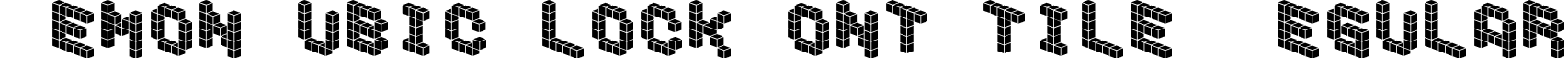 DemonCubicBlockFont Tile Regular font - cubicblock_t.ttf