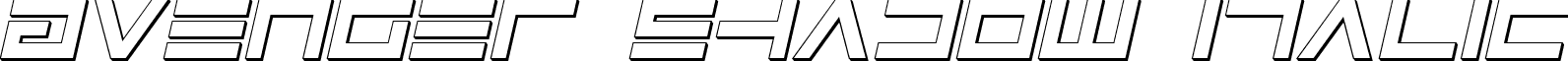 Avenger Shadow Italic font - avengersi1_1.ttf
