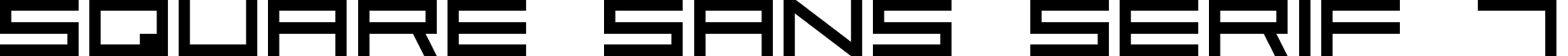 Square Sans Serif 7 font - square_sans_serif_7.ttf