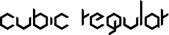 Cubic Regular font - cubic.ttf