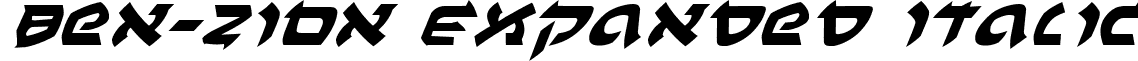 Ben-Zion Expanded Italic font - benzionei.ttf