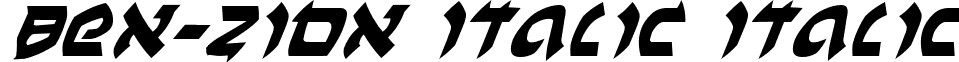 Ben-Zion Italic Italic font - benzioni.ttf
