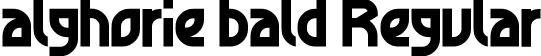 alghorie bald Regular font - alghorie bald.ttf