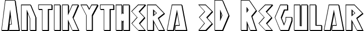 Antikythera 3D Regular font - antikythera3d.ttf
