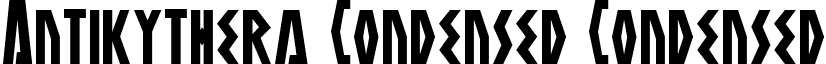 Antikythera Condensed Condensed font - antikytheracond.ttf