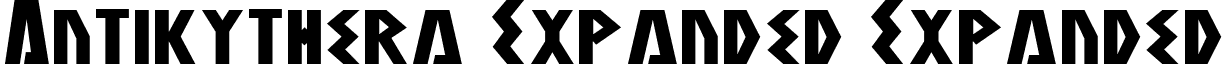 Antikythera Expanded Expanded font - antikytheraexpand.ttf