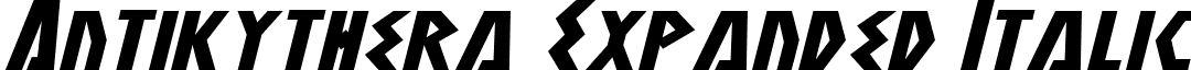 Antikythera Expanded Italic font - antikytheraexpandital.ttf