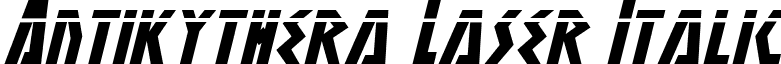 Antikythera Laser Italic font - antikytheralaserital.ttf