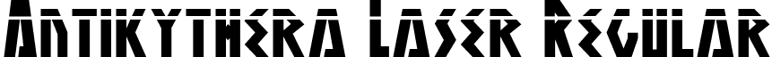 Antikythera Laser Regular font - antikytheralaser.ttf