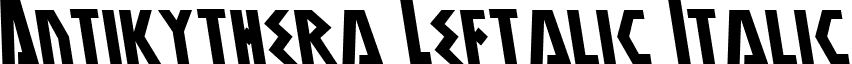 Antikythera Leftalic Italic font - antikytheraleft.ttf