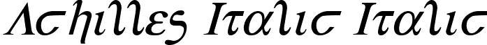 Achilles Italic Italic font - achv2i.ttf