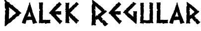 Dalek Regular font - DALEK___.ttf