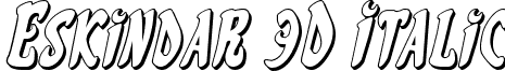 Eskindar 3D Italic font - eskindar3dital.ttf