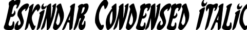 Eskindar Condensed Italic font - eskindarcondital.ttf