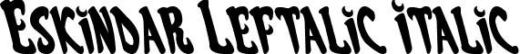 Eskindar Leftalic Italic font - eskindarleft.ttf