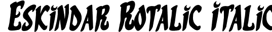 Eskindar Rotalic Italic font - eskindarrotal.ttf