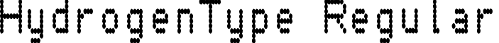 HydrogenType Regular font - hydrogen.ttf