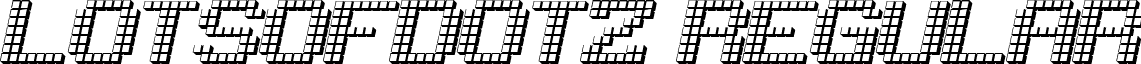 LotsOfDotz Regular font - LotsOfDotz Regular.ttf