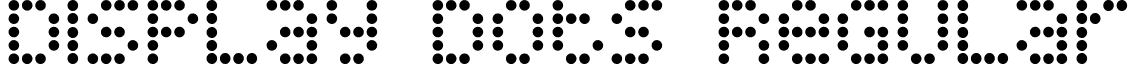 Display Dots Regular font - displdts.ttf