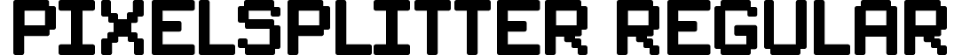 PixelSplitter Regular font - PixelSplitter-Bold.ttf