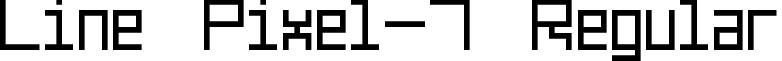 Line Pixel-7 Regular font - line_pixel-7.ttf
