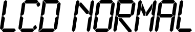 LCD Normal font - LCD-N___.TTF
