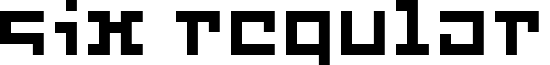 Six Regular font - Six.ttf