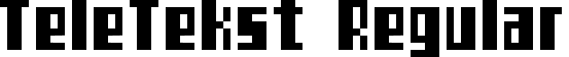 TeleTekst Regular font - TeleTekst.ttf