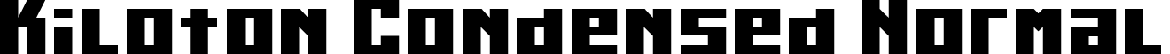 Kiloton Condensed Normal font - KILOTON3.TTF