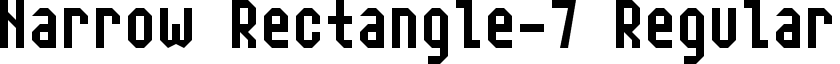 Narrow Rectangle-7 Regular font - narrow_rectangle-7.ttf