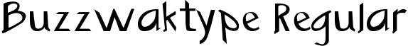 Buzzwaktype Regular font - buzzwaktype.ttf