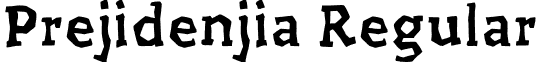 Prejidenjia Regular font - Prejidenjia.otf