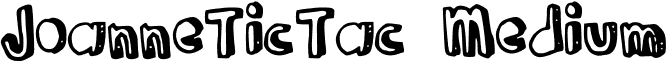 JoanneTicTac Medium font - JoanneTicTac.otf