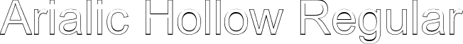 Arialic Hollow Regular font - Arialic Hollow.ttf