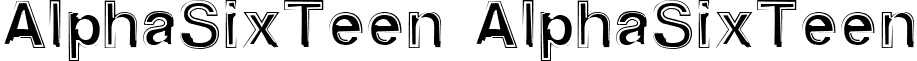 AlphaSixTeen AlphaSixTeen font - AlphaSixTeen.ttf